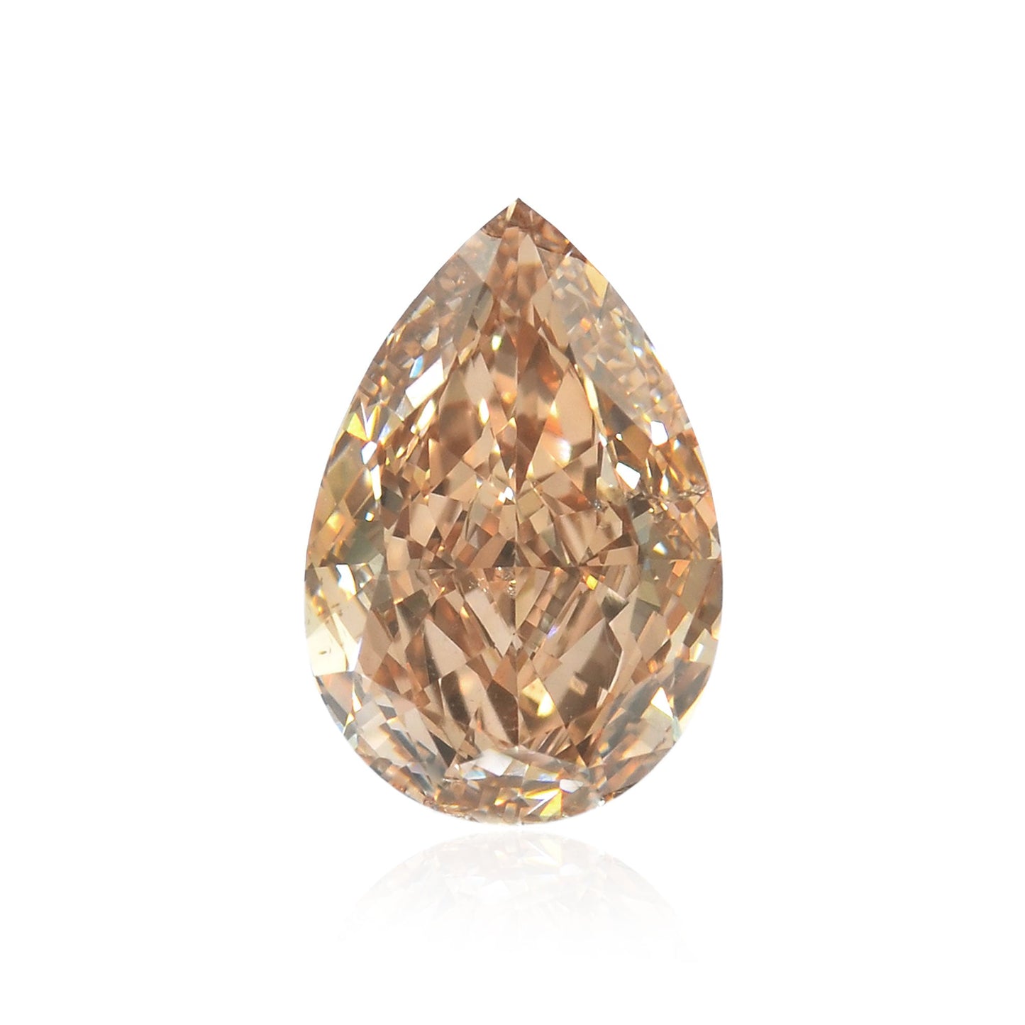 1,52 Karat Fancy Brown Orange Birnenförmiger Diamant SI1 GIA