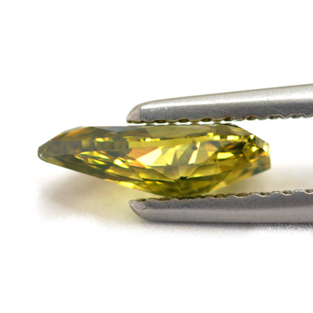 1.00 Carat Fancy Deep Grayish Greenish Yellow Pear Diamond SI2 GIA