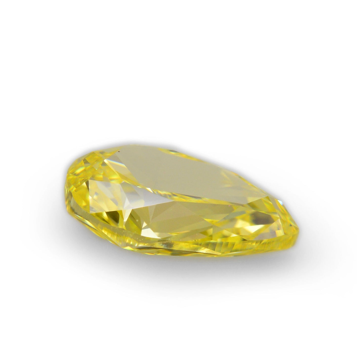 1,03 Karat Fancy Vivid Yellow Birnenförmiger Diamant SI1 GIA