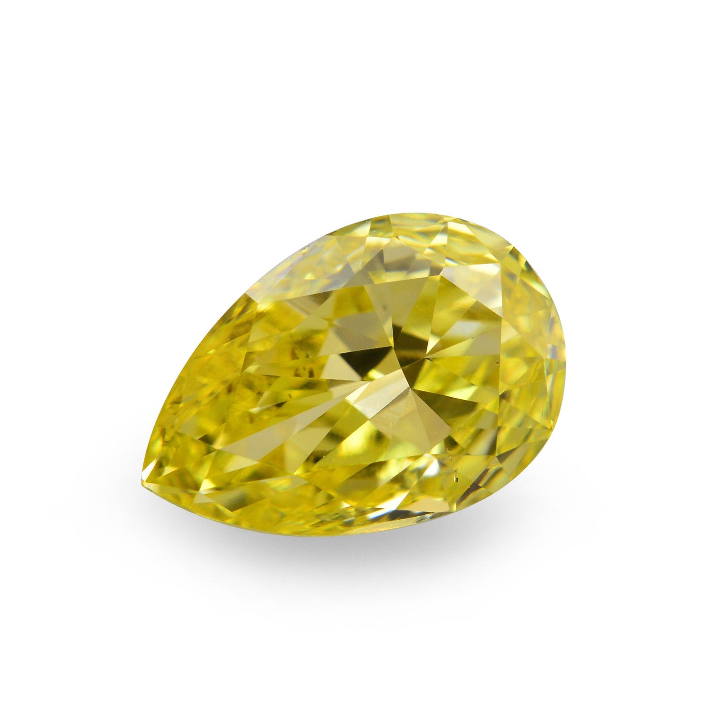 1,03 Karat Fancy Vivid Yellow Birnenförmiger Diamant SI1 GIA