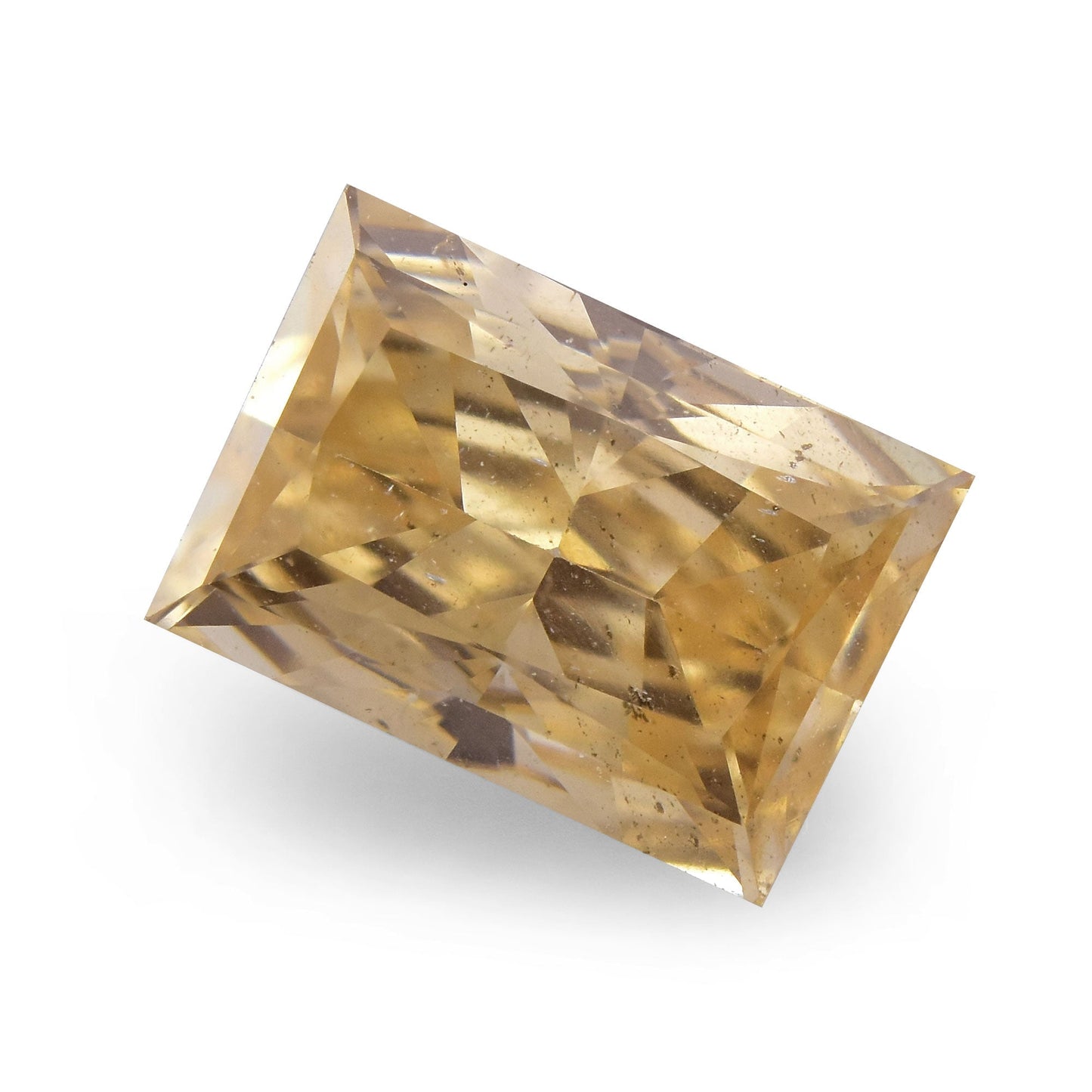 0,43 Karat Fancy Yellowish Orange Princess Diamant (I1) GIA