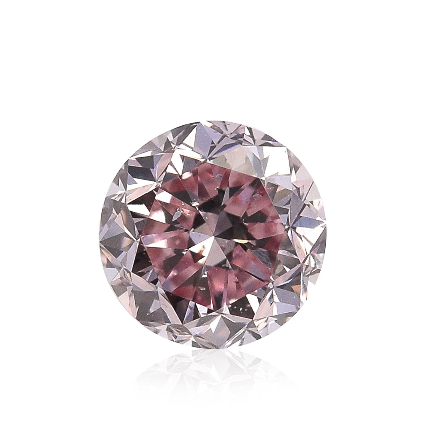 0,59 Karat Fancy Intense Purplish Pink Runder Diamant SI2 GIA