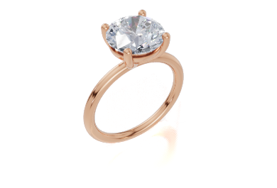 18ct Round 3.00Carat D/E/F-LG VS/VVS Plain Plain 4Pr  Diamond Ring