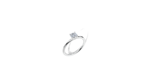 750/- Gold White Gold Round Cut 0.30 Carat of  Diamond Ring