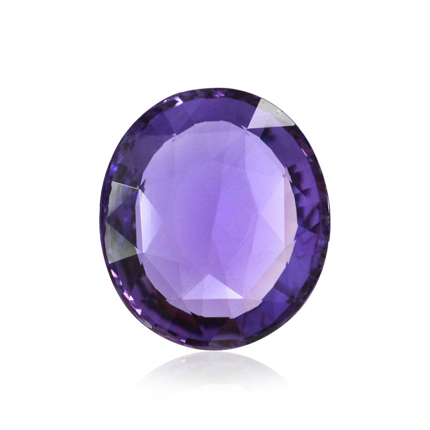 3,07 Karat violetter ovaler Saphir (GIC)