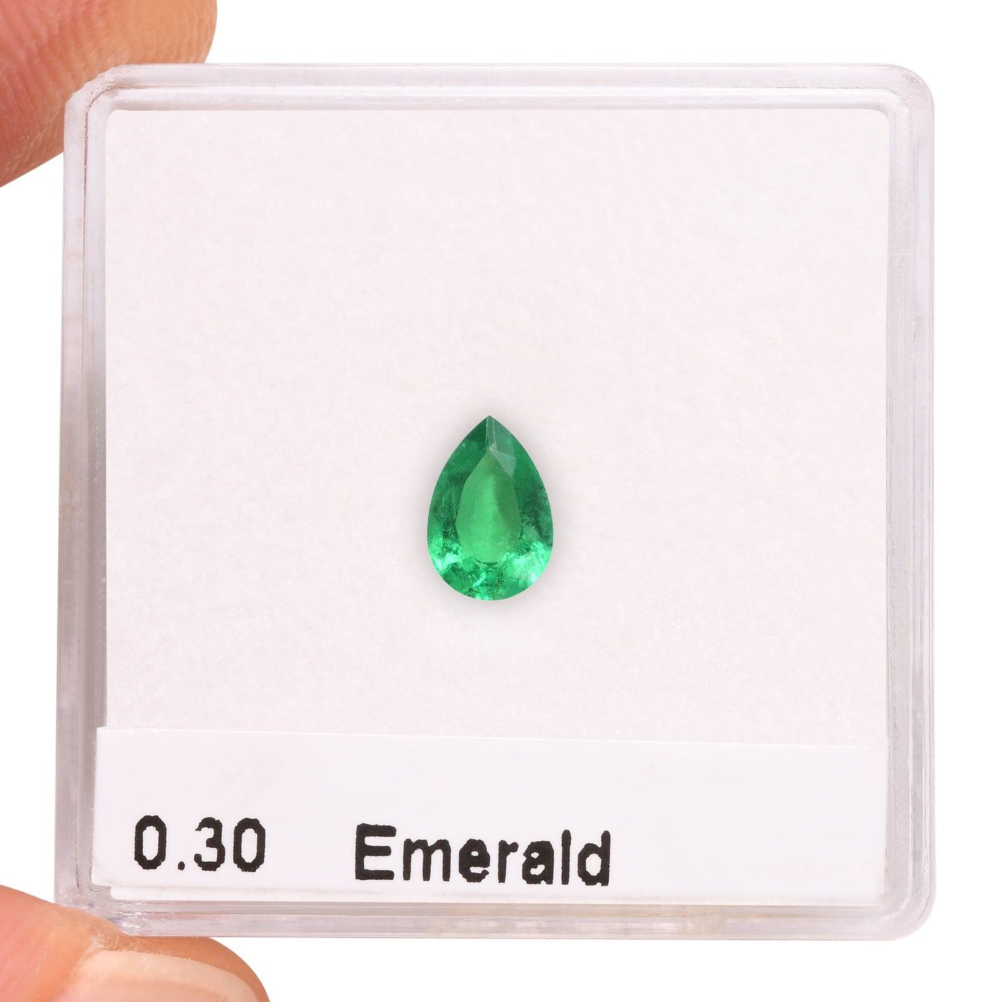 0,30 Karat grüner Birnen-Smaragd