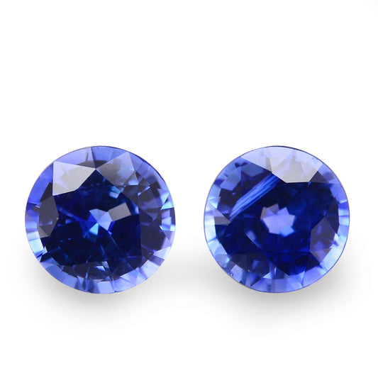 1,60 Karat blauer runder Saphir