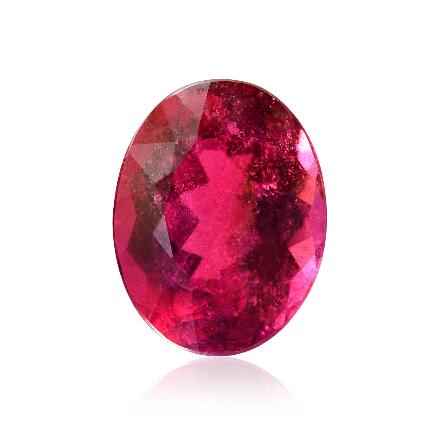3,75 Karat roter ovaler Rubellit