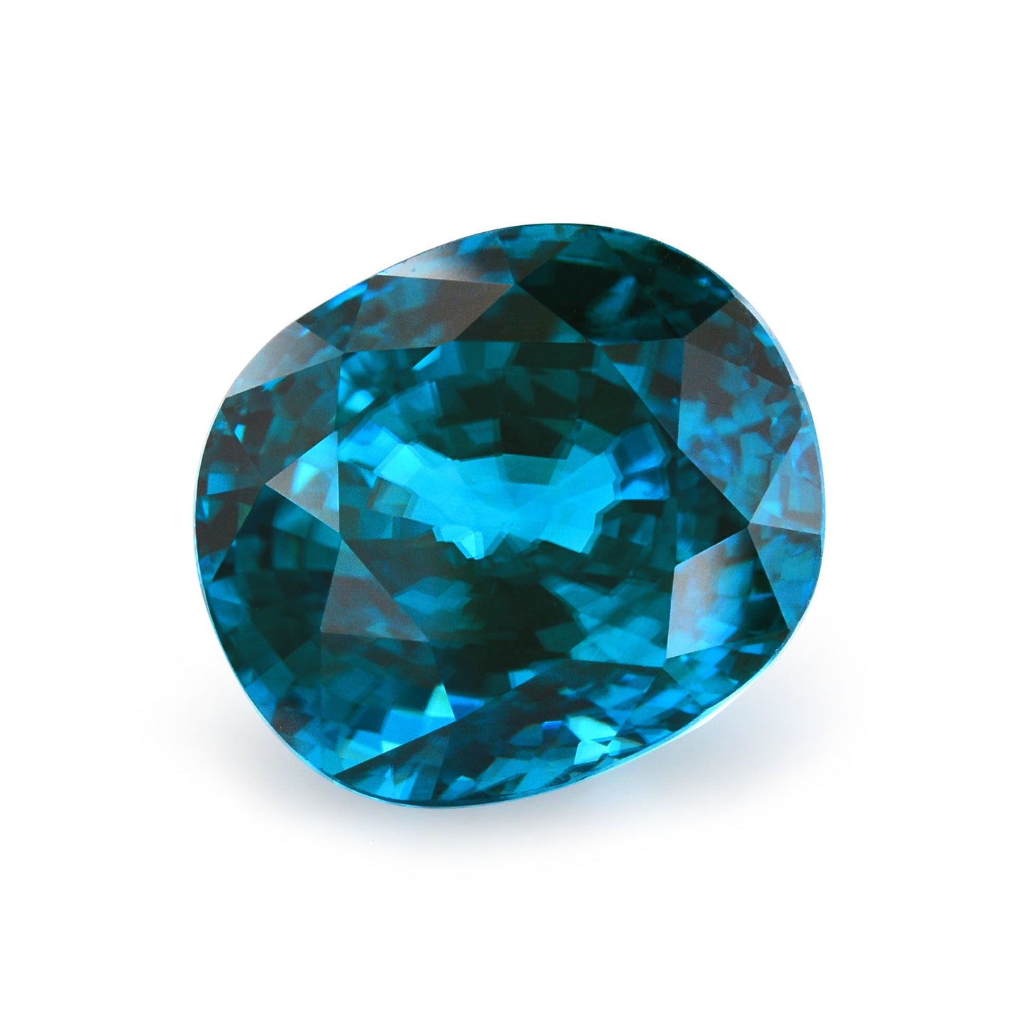 25,14 Karat blauer ovaler Zirkon