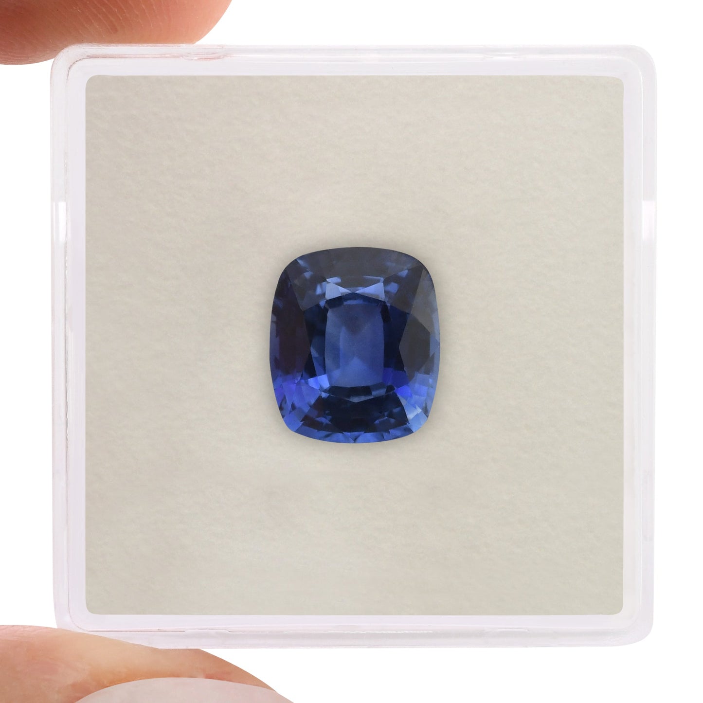 3,06 Karat blauer Kissen-Saphir aus Sri Lanka (Lotus)
