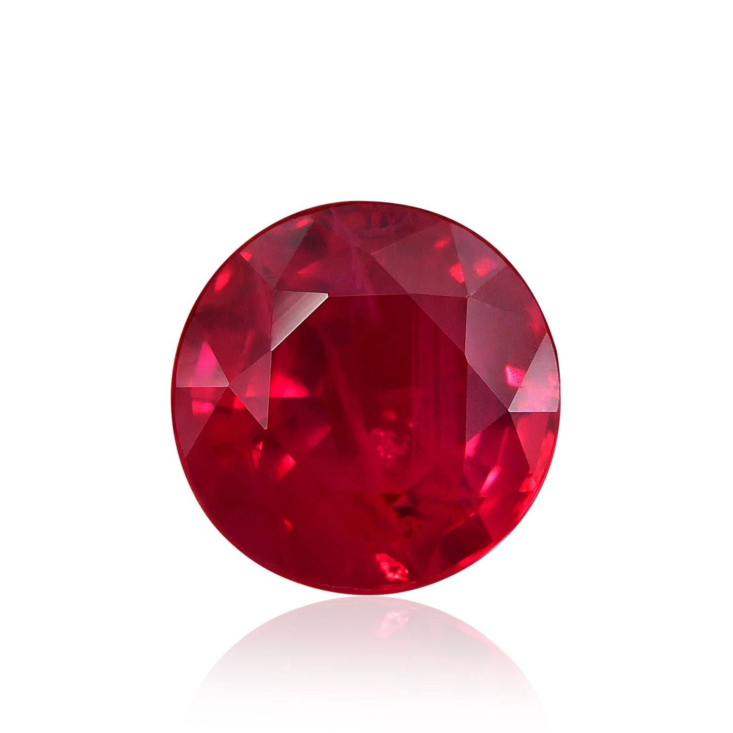 3,15 Karat roter burmesischer runder Rubin GRS