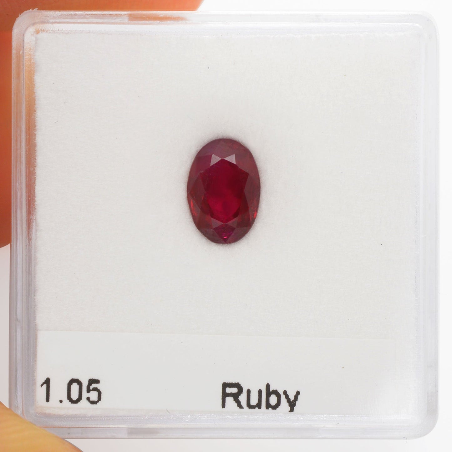 1.05 Carat Red Oval Ruby