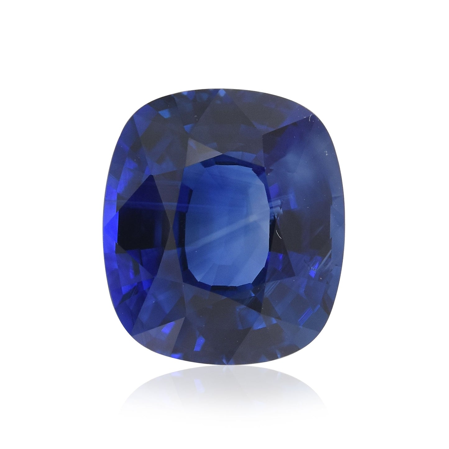 6,34 Karat blauer sri-lankischer Kissen-Saphir GRS