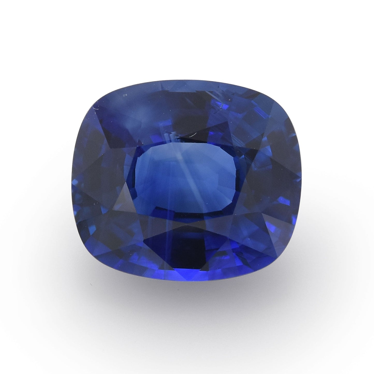 6,34 Karat blauer sri-lankischer Kissen-Saphir GRS