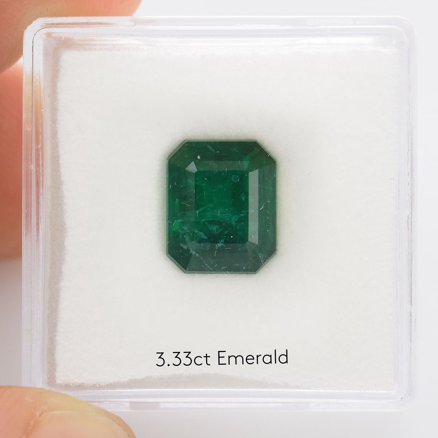 3,33 Karat Grüner Zambian Radiant Emerald GWLAB