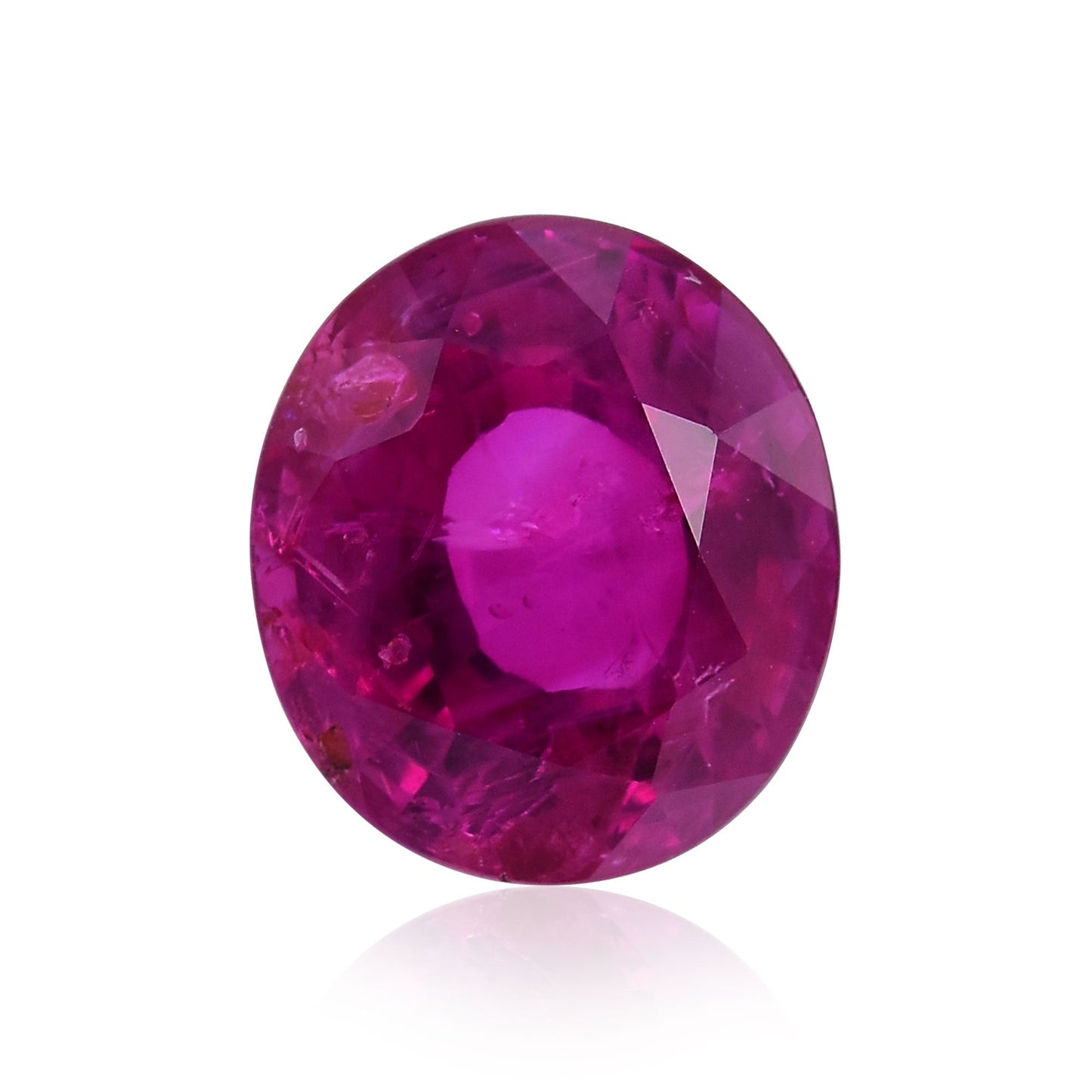 2,08 Karat roter burmesischer ovaler Rubin GRS