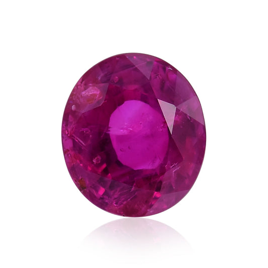 2,08 Karat roter burmesischer ovaler Rubin GRS
