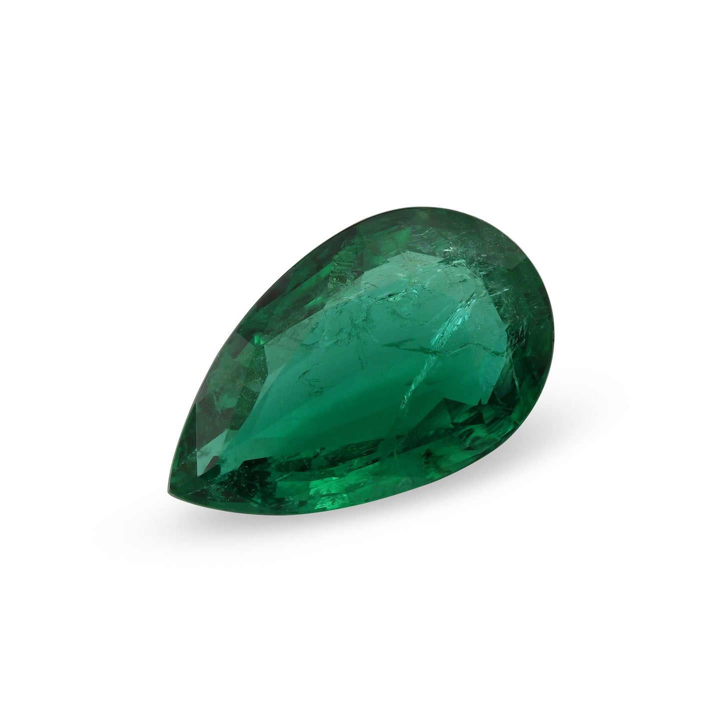 14,65 Karat Grüner Zambia Birnen-Smaragd CD