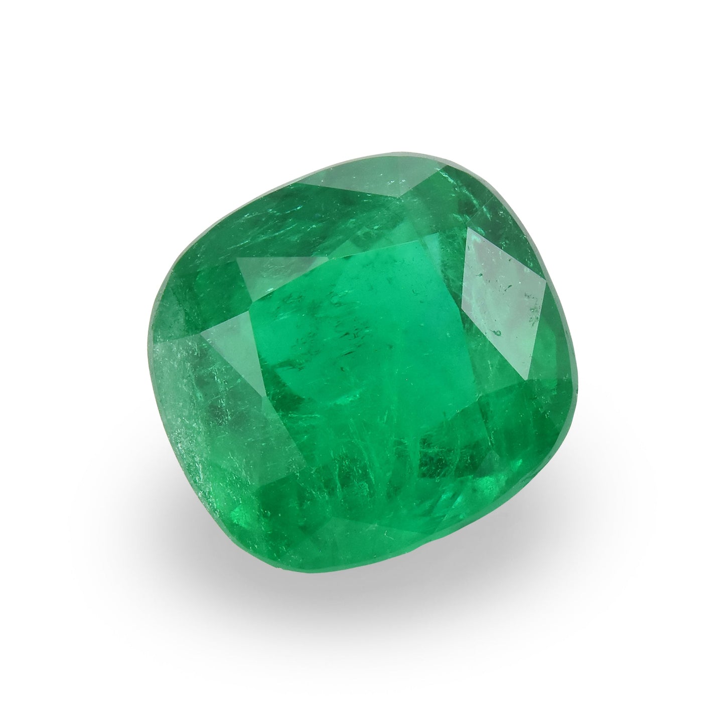9,35 Karat grüner kolumbianischer Kissen-Smaragd GRS