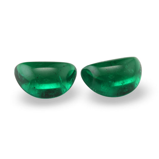 9,67 Karat grüner Cabochon-Smaragd