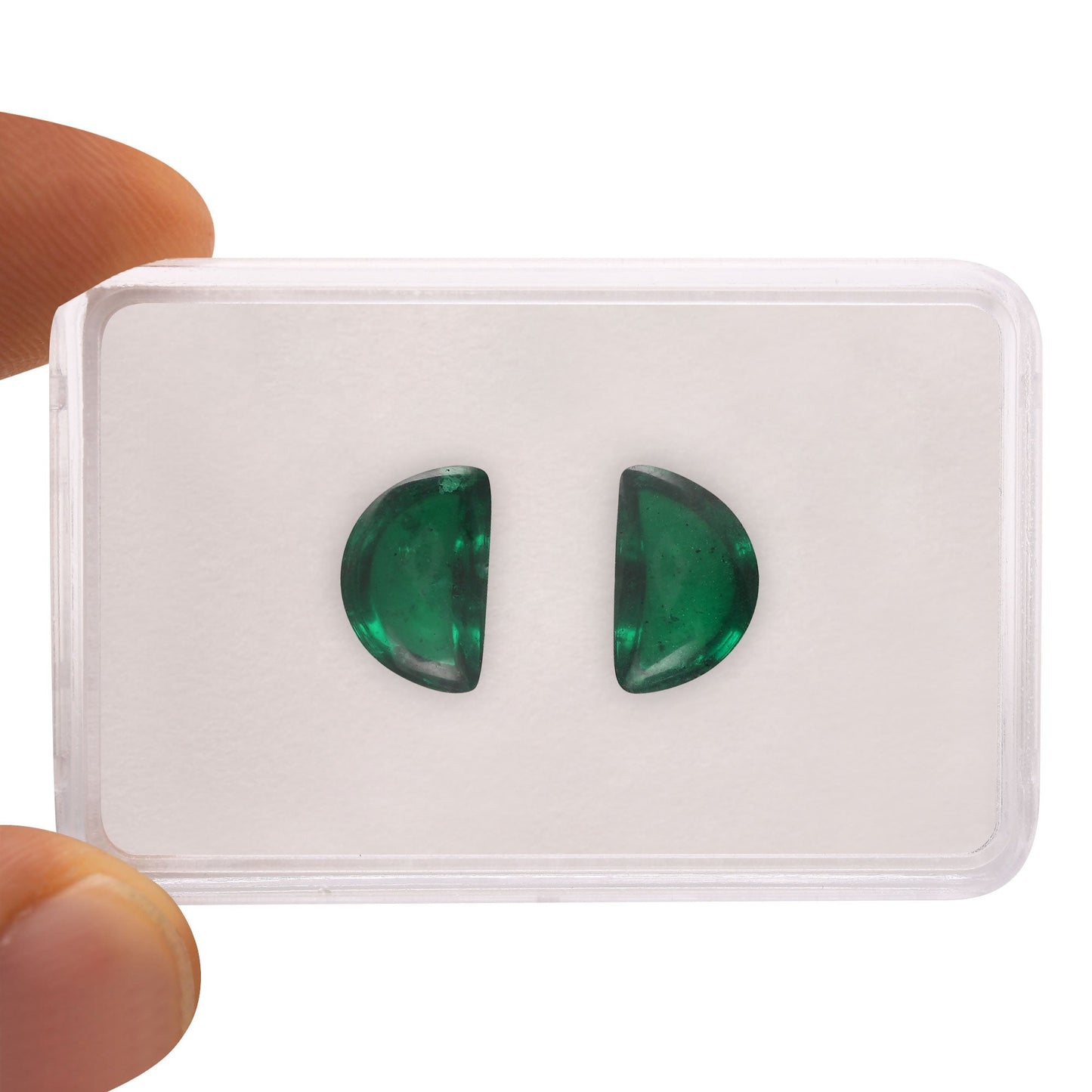 9,67 Karat grüner Cabochon-Smaragd