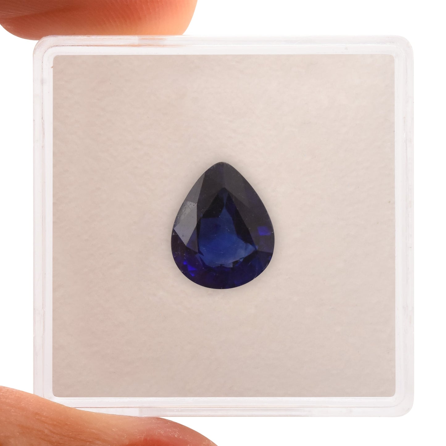 2,65 Karat blauer Birnensaphir