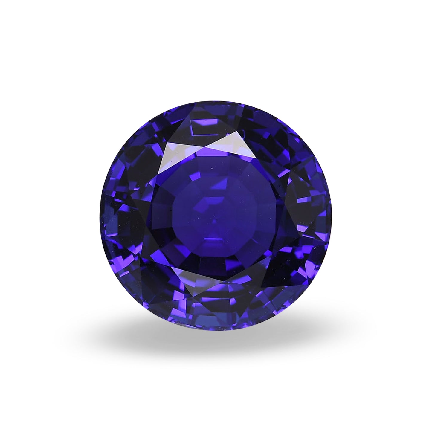 15,76 Karat blauer runder Tansanit aus Tansania, GWLAB