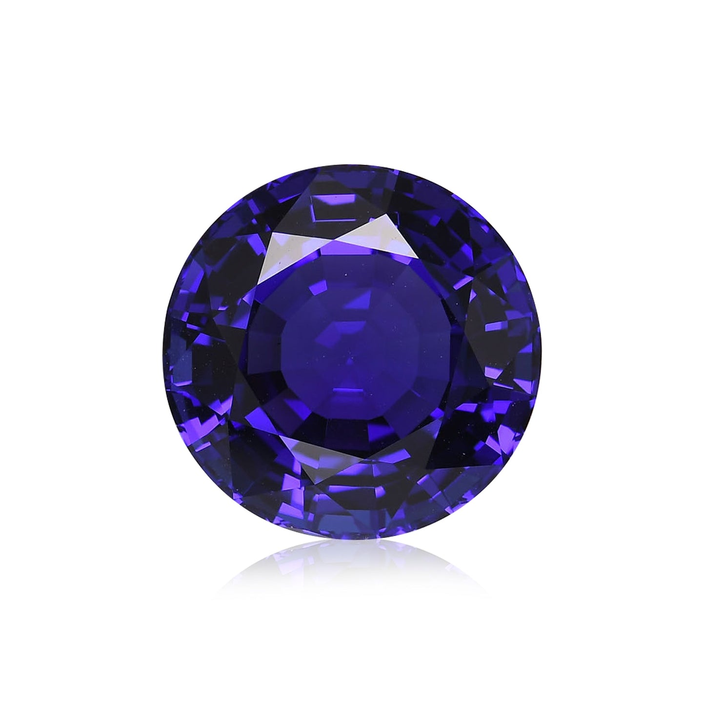 15,76 Karat blauer runder Tansanit aus Tansania, GWLAB
