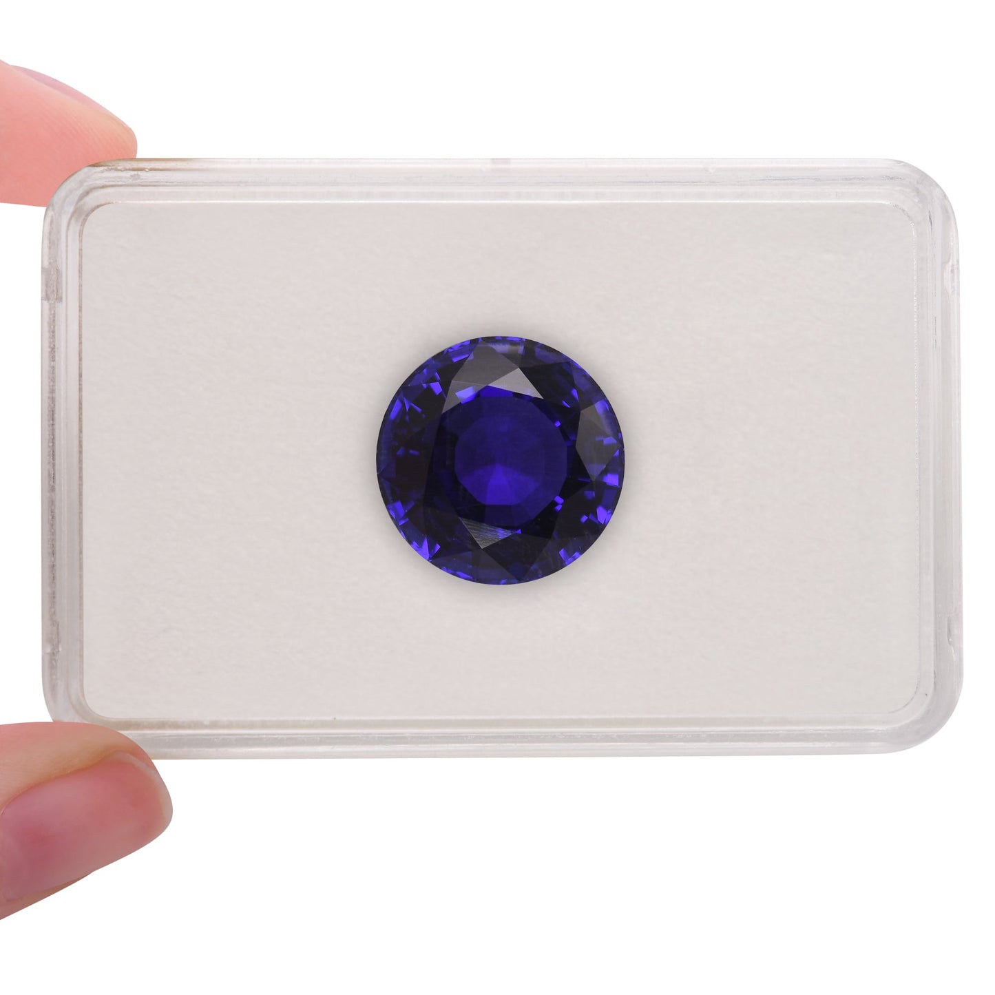 15,76 Karat blauer runder Tansanit aus Tansania, GWLAB