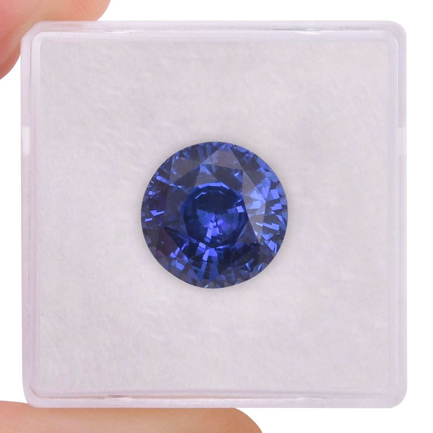 7,59 Karat blauer runder Saphir aus Sri Lanka (CD)