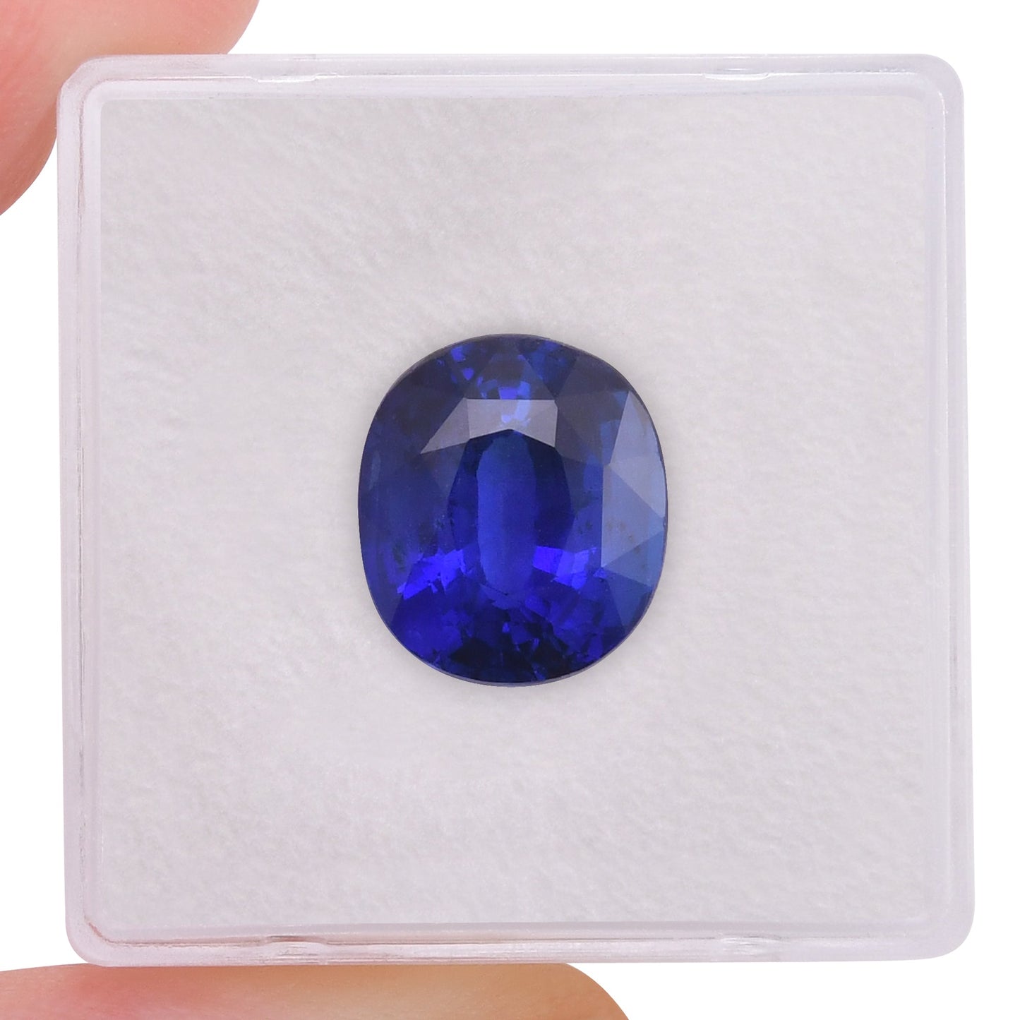 6,11 Karat blauer sri-lankischer Kissen-Saphir CD