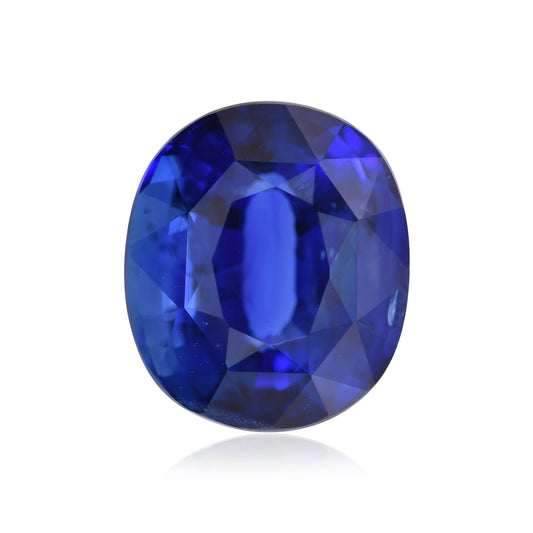 6,11 Karat blauer sri-lankischer Kissen-Saphir CD
