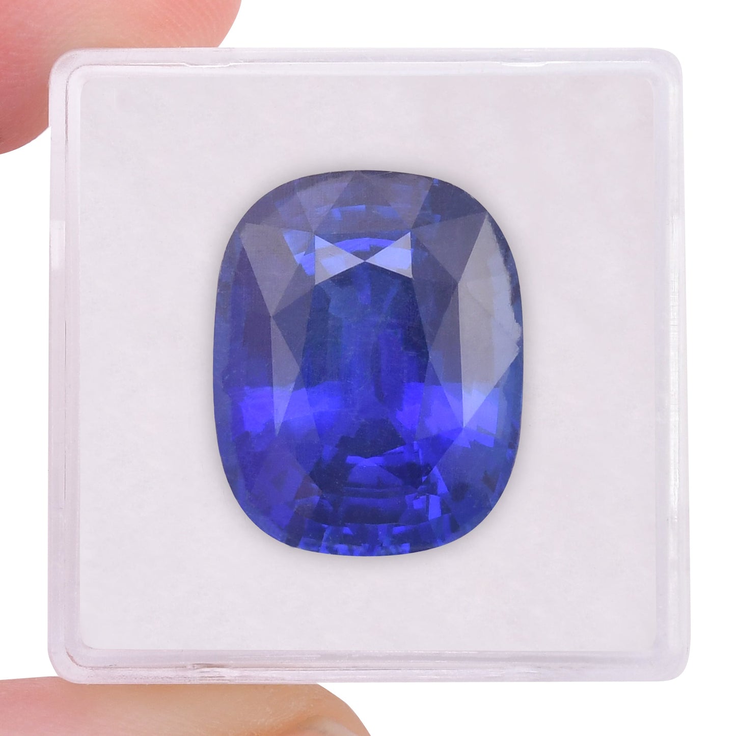 19,38 Karat blauer sri-lankischer Kissen-Saphir GRS