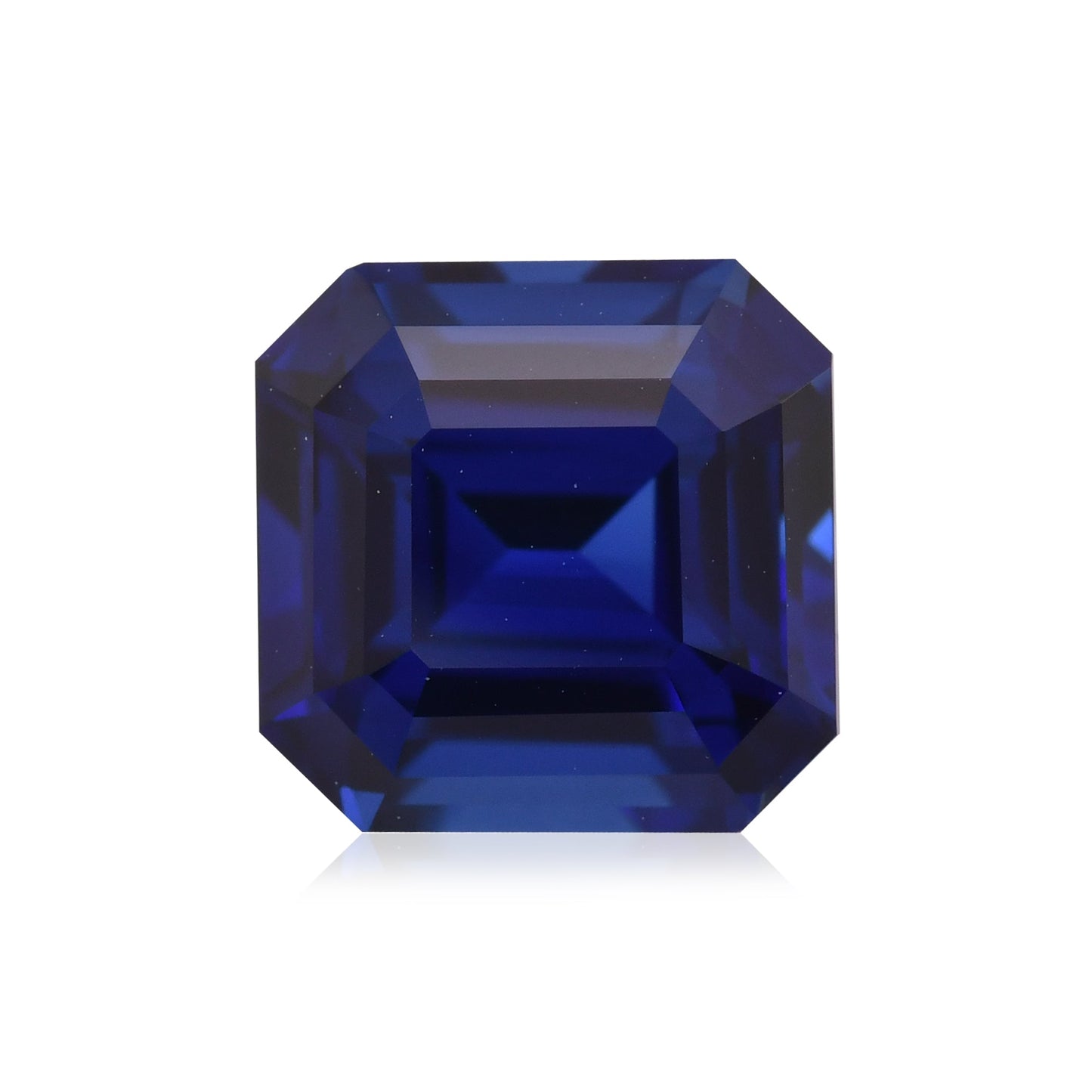 4,08 Karat Blauer SRI LANKAN Quadratischer Smaragd Saphir CD