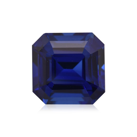 4,08 Karat Blauer SRI LANKAN Quadratischer Smaragd Saphir CD