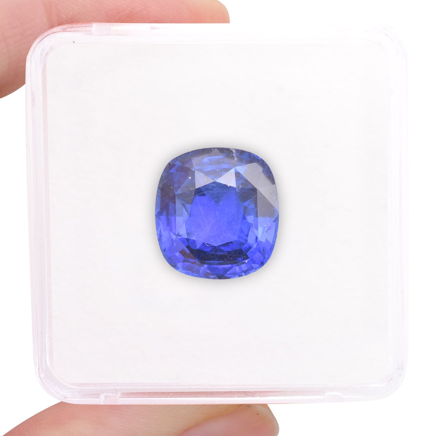 10,60 Karat blauer sri-lankischer Kissen-Saphir CD