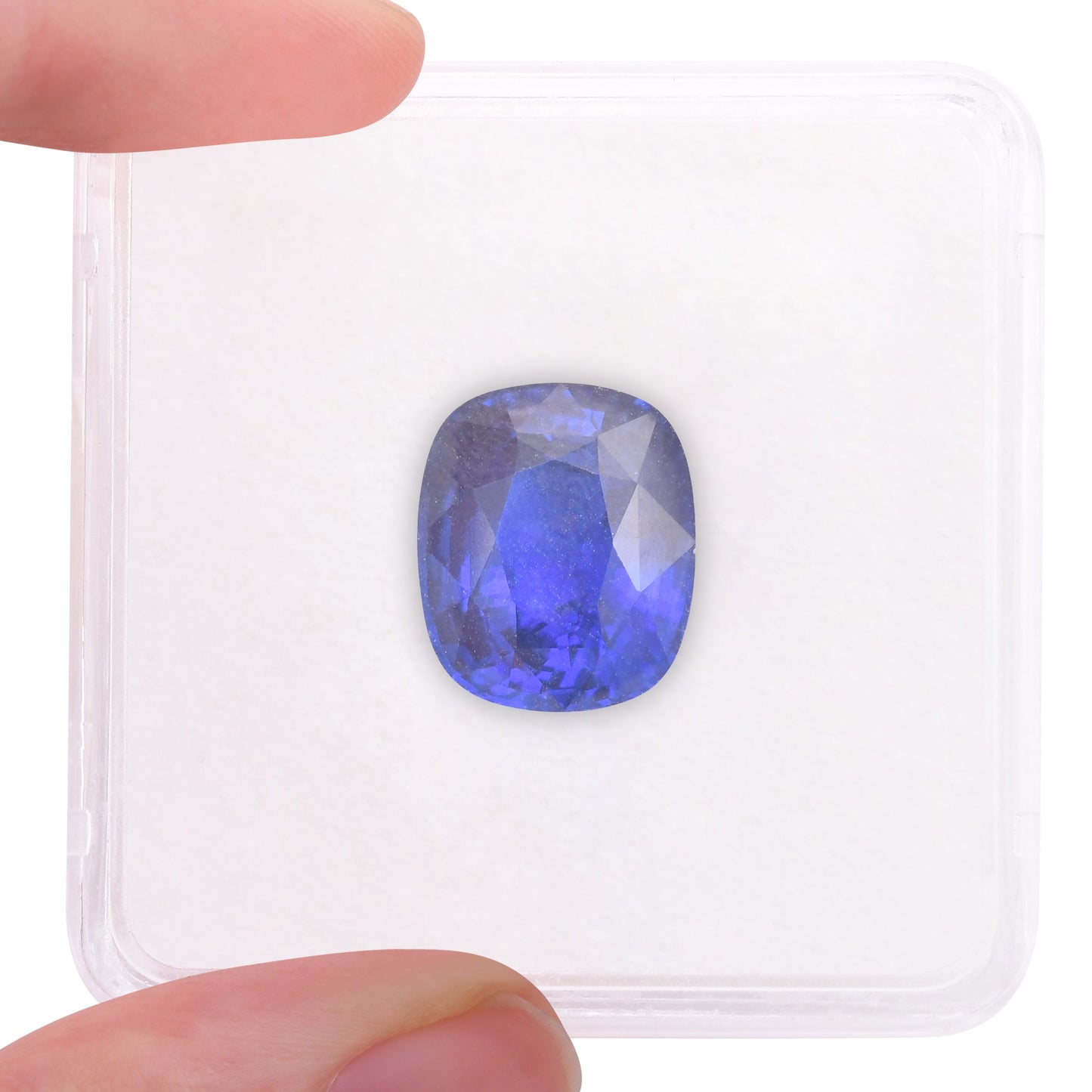 8,50 Karat blauer Kissen-Saphir aus Sri Lanka (CD)