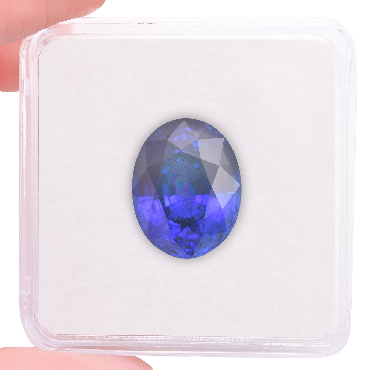 13,50 Karat blauer ovaler Saphir aus Sri Lanka (CD)