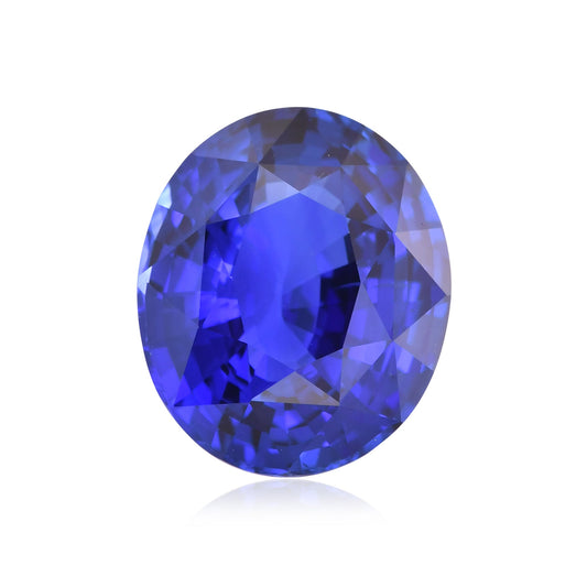 15,67 Karat blauer ovaler Saphir aus Sri Lanka (CD)