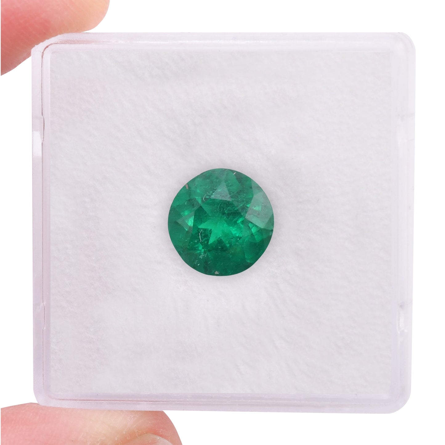 2.29 Carat Green COLOMBIAN Round Emerald GUBELIN