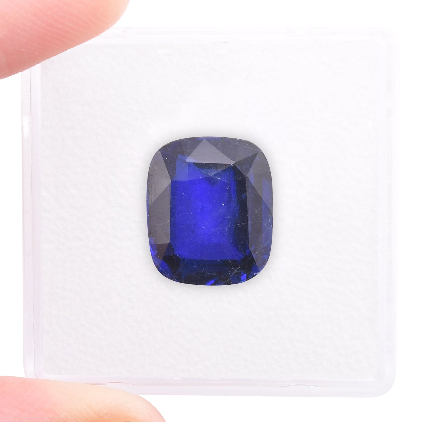5,05 Karat blauer sri-lankischer Kissen-Saphir CD
