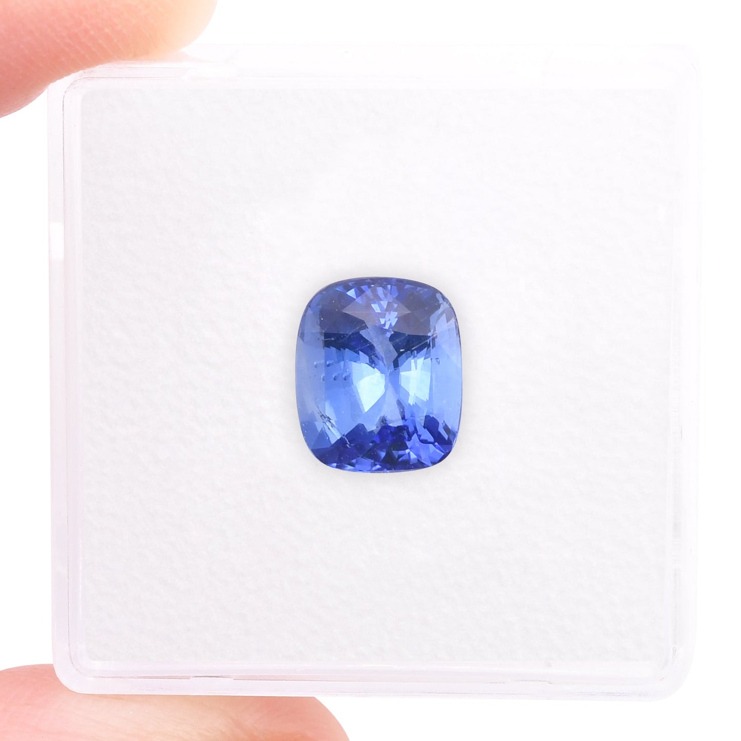 3,02 Karat blauer sri-lankischer Kissen-Saphir CD
