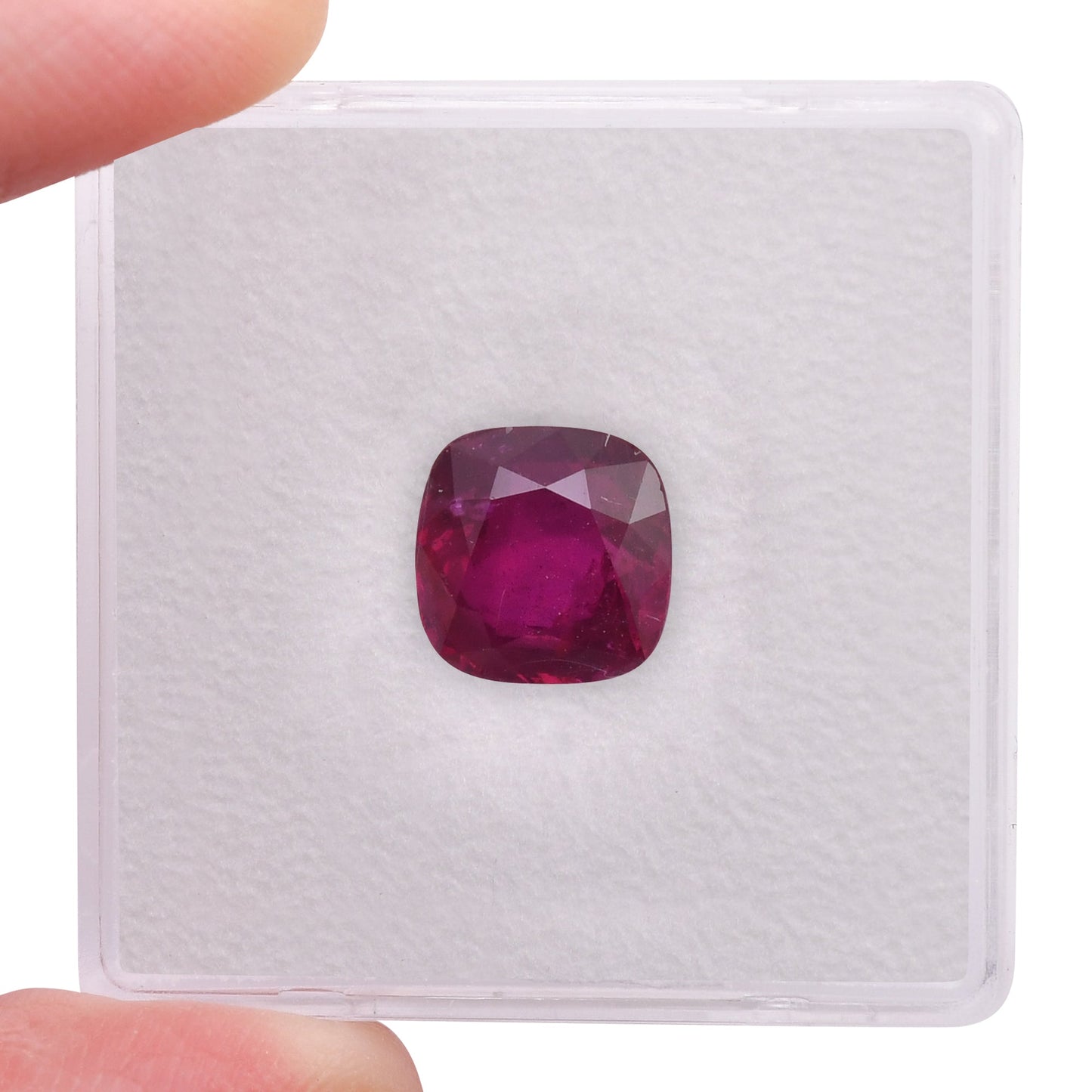 2.76 Carat Red BURMESE Cushion Ruby GRS