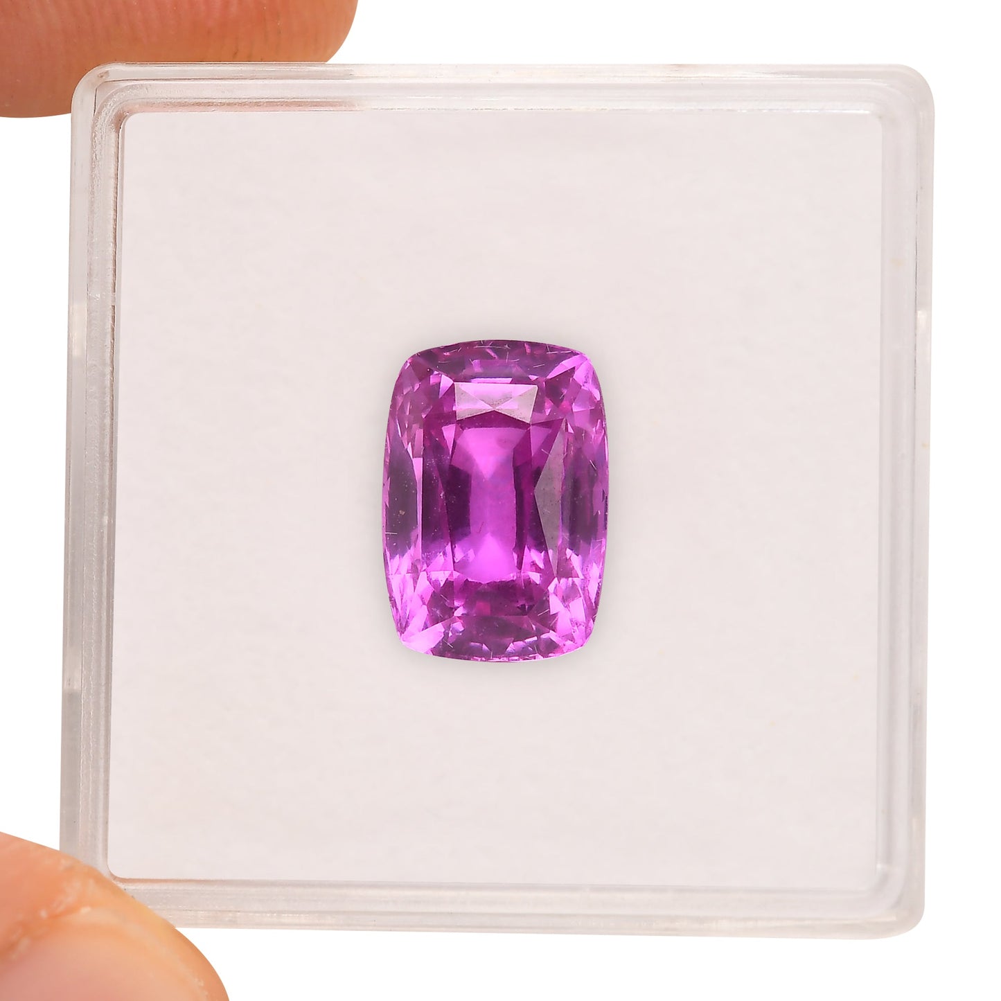 4,67 Karat Rosa Kissenförmiger Saphir GRS