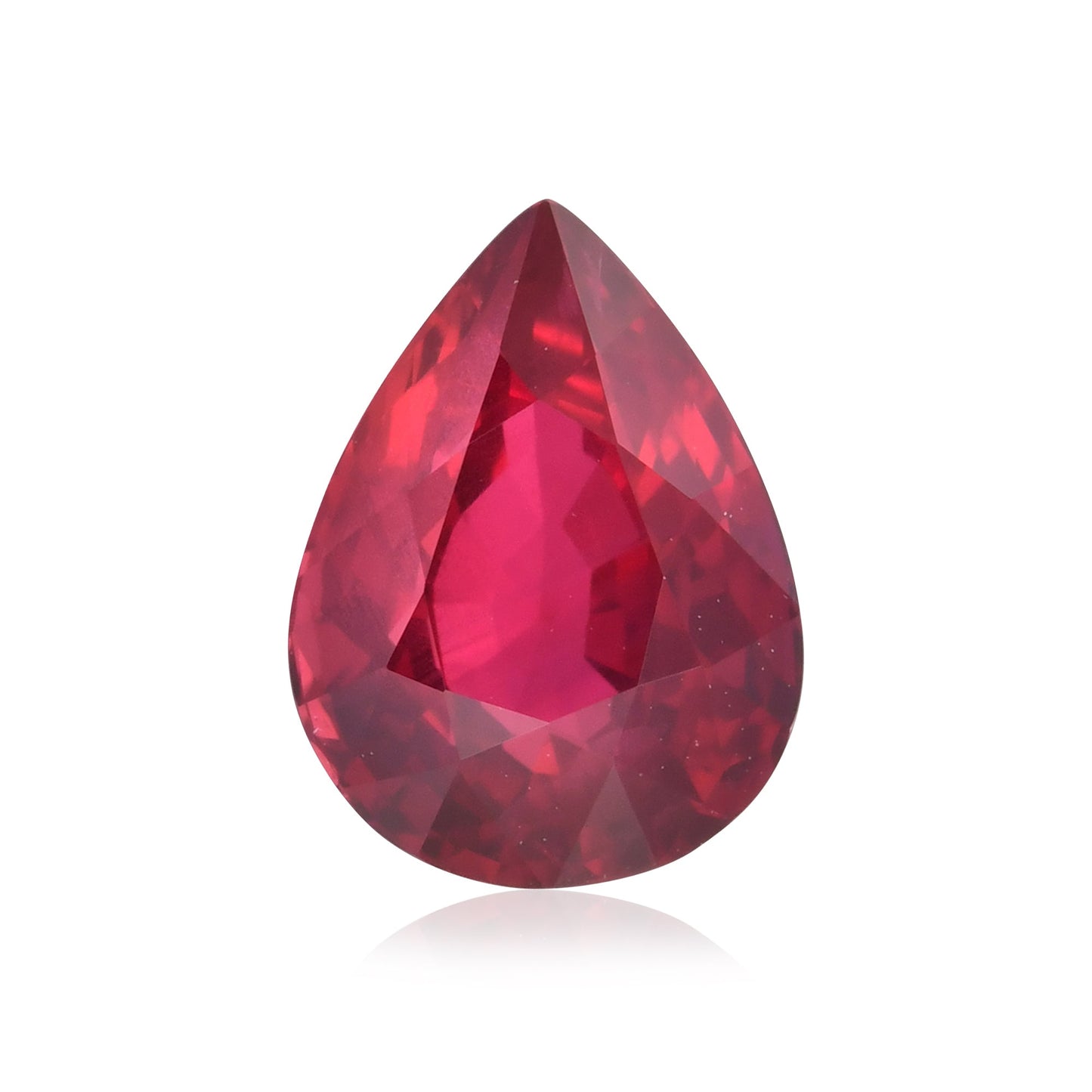 3,01 Karat roter Mosambik-Birnenrubin GRS