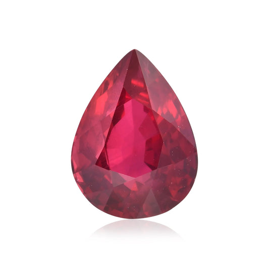 3,01 Karat roter Mosambik-Birnenrubin GRS