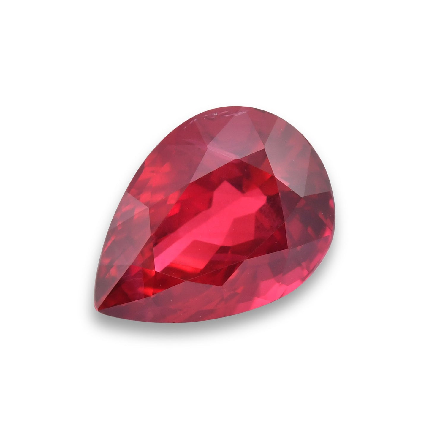 4.03 Carat Red MOZAMBIQUE Pear Ruby GRS