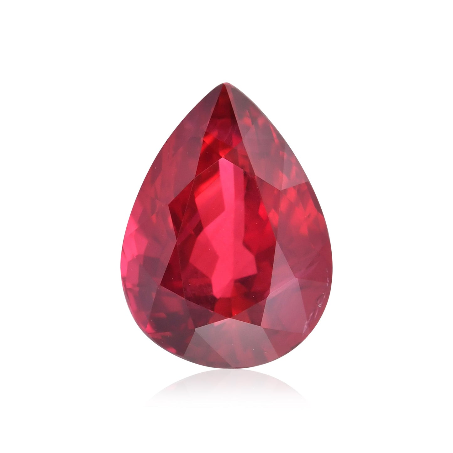 4.03 Carat Red MOZAMBIQUE Pear Ruby GRS