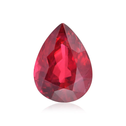 4,03 Karat roter Mosambik-Birnenrubin GRS
