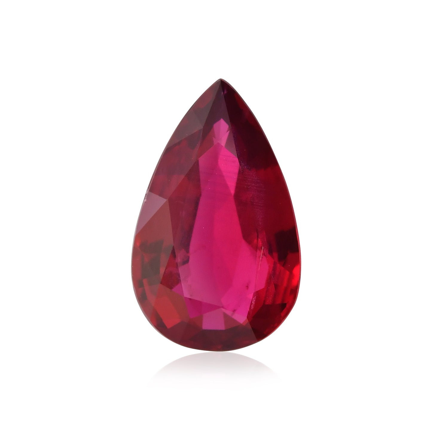 3.18 Carat Red MOZAMBIQUE Pear Ruby GRS